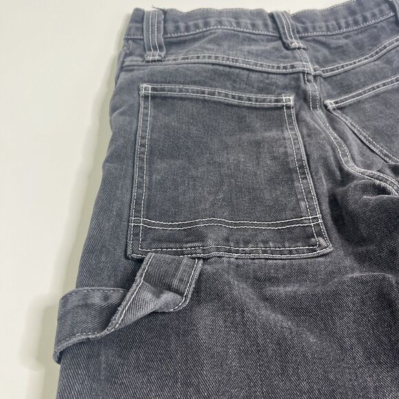 J Galt Women’s Carpenter Jeans Small 28x31.5 Black Denim Y2K Grunge Loose Fit - Picture 7 of 10